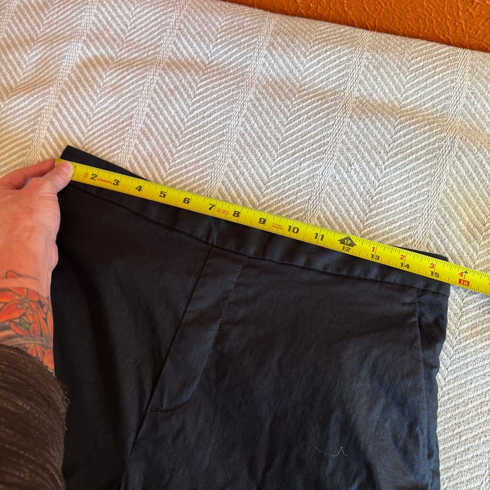 Banana Republic Hayden Wide Leg Pants Black Linen Blend Pants Womens Medium - Picture 7 of 8